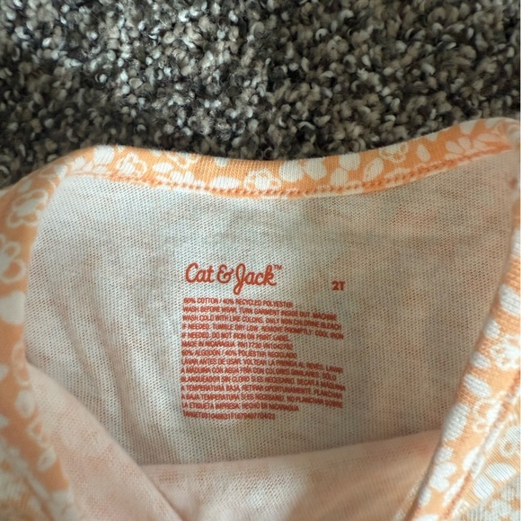 Cat & Jack Toddler Girl Peach Floral Dress Size 2T NWT - Picture 3 of 3